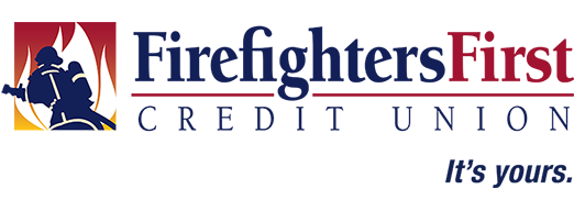 Firefighters First Credit Union logo with tagline